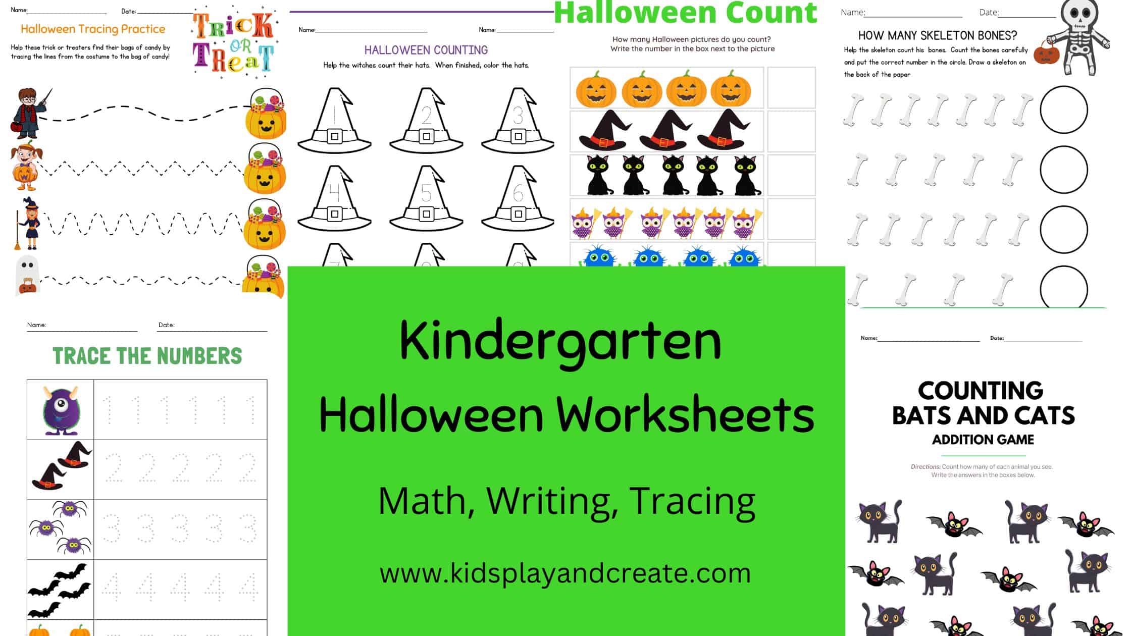 12 Free Printable Halloween Worksheets For Kindergarten Kids Play And Create