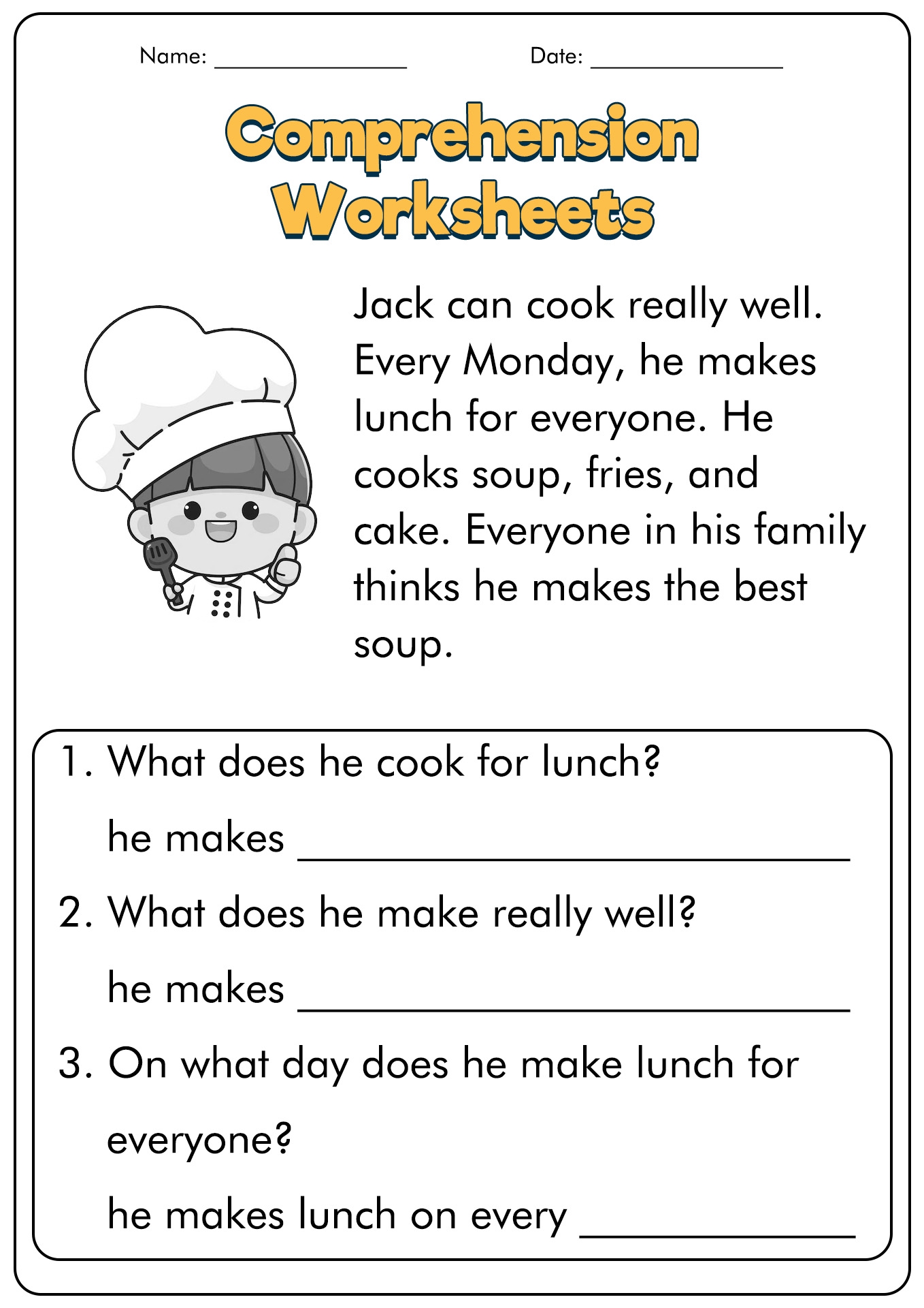 10th Grade Reading Comprehension Worksheets