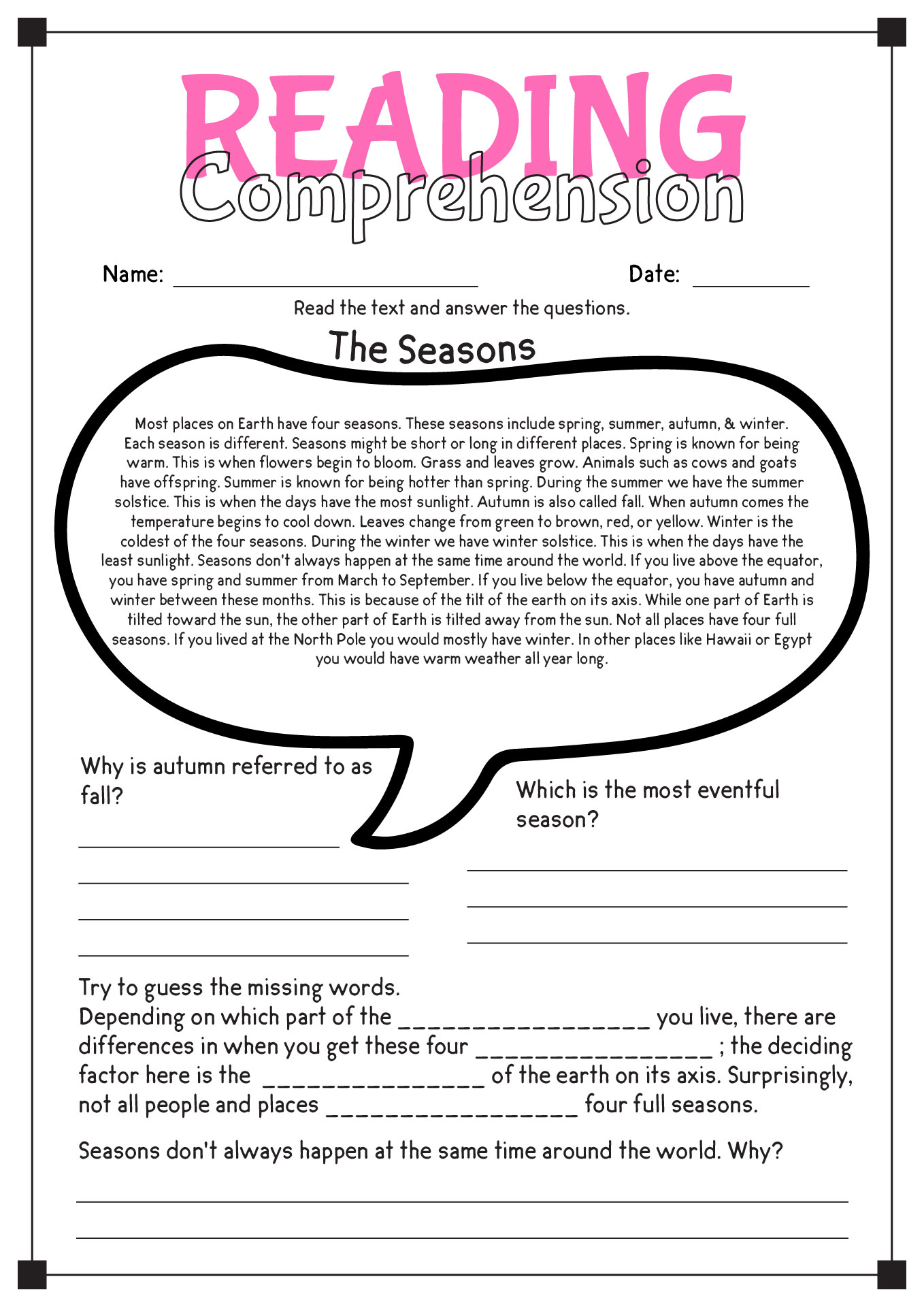 World History Reading Comprehension Worksheets Pdf
