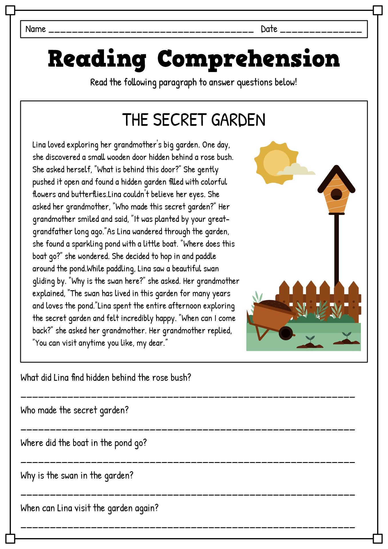 Wh Questions Reading Comprehension Worksheets Pdf