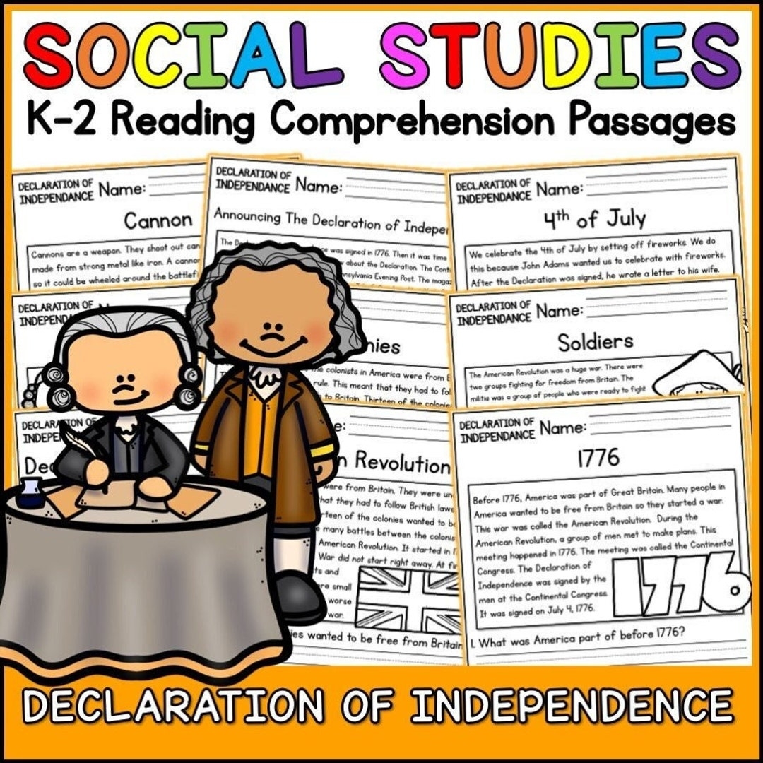 Independence Day Reading Comprehension Worksheet Pdf