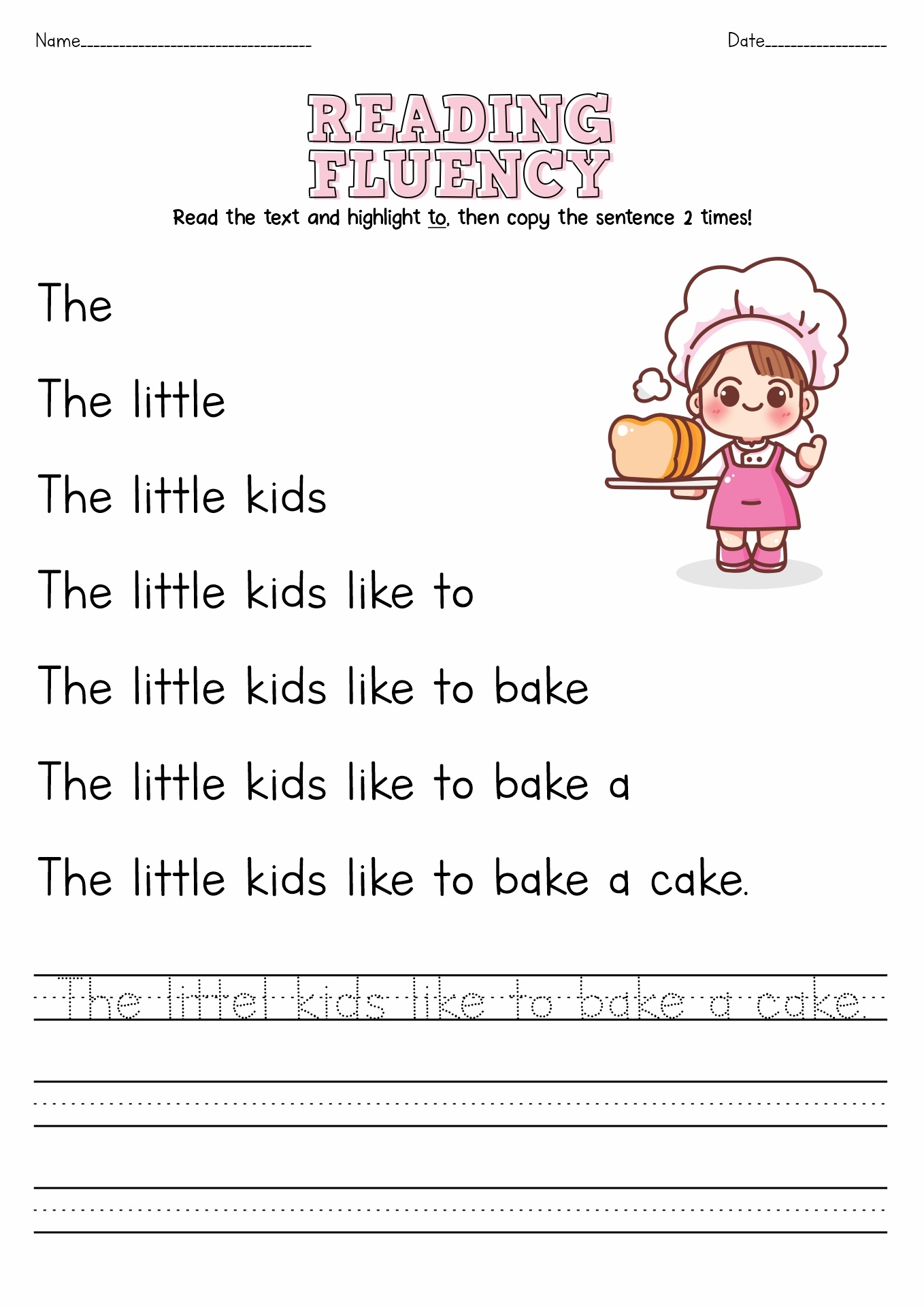 Reading Free Printable 1st Grade Worksheets