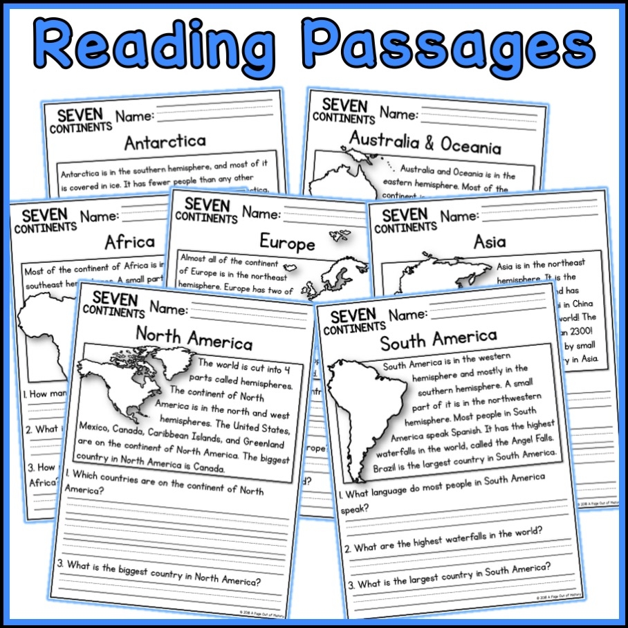 Africa Reading Comprehension Worksheets