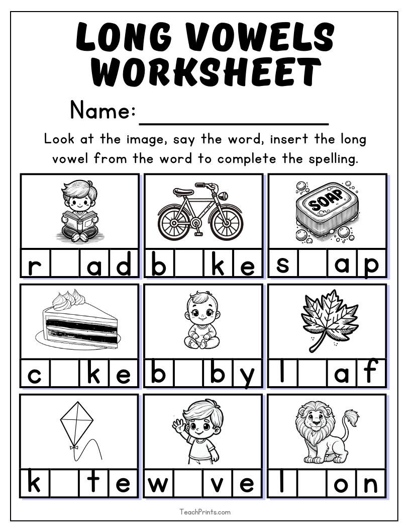 Kindergarten Worksheets Reading Printables Vowel Worksheets