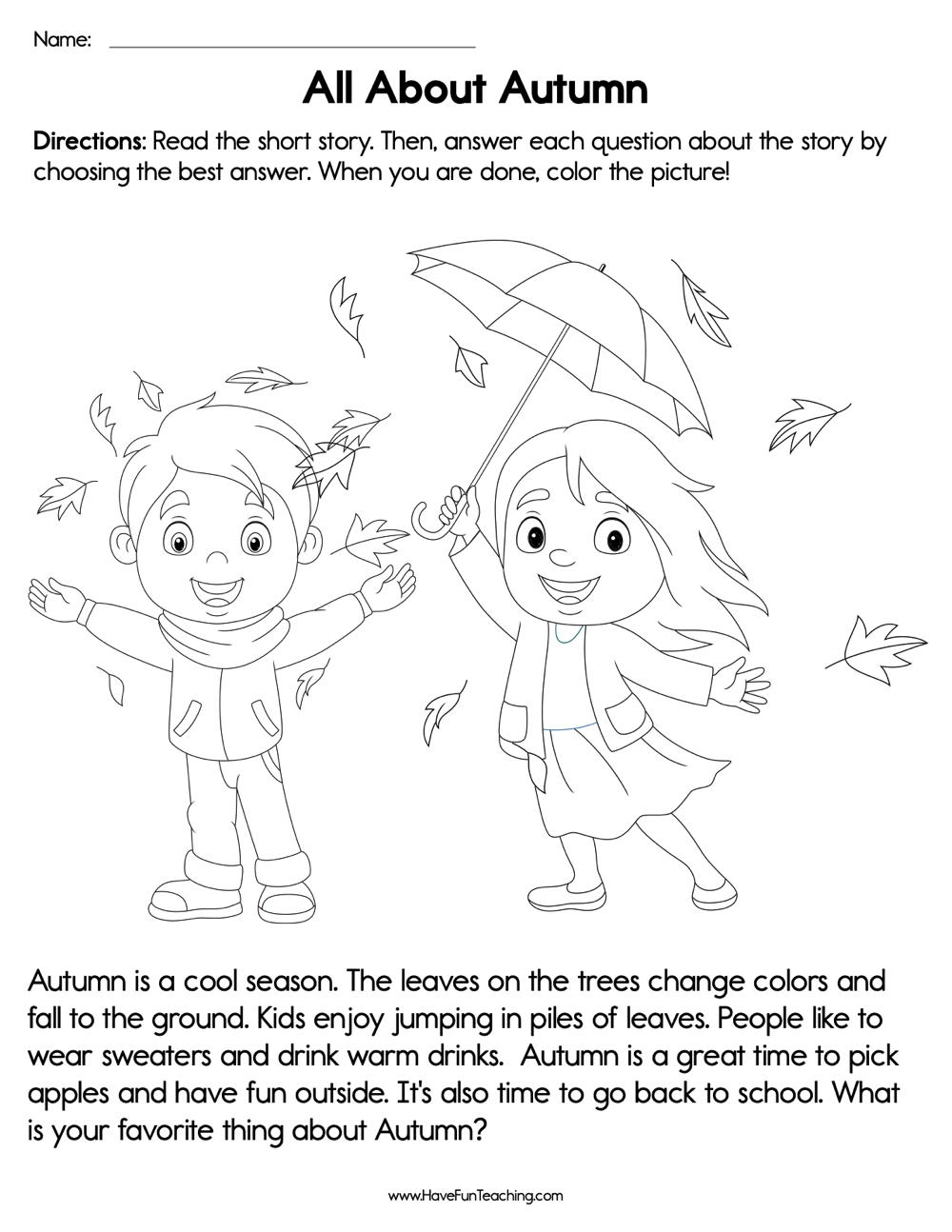 Art Reading Comprehension Worksheets