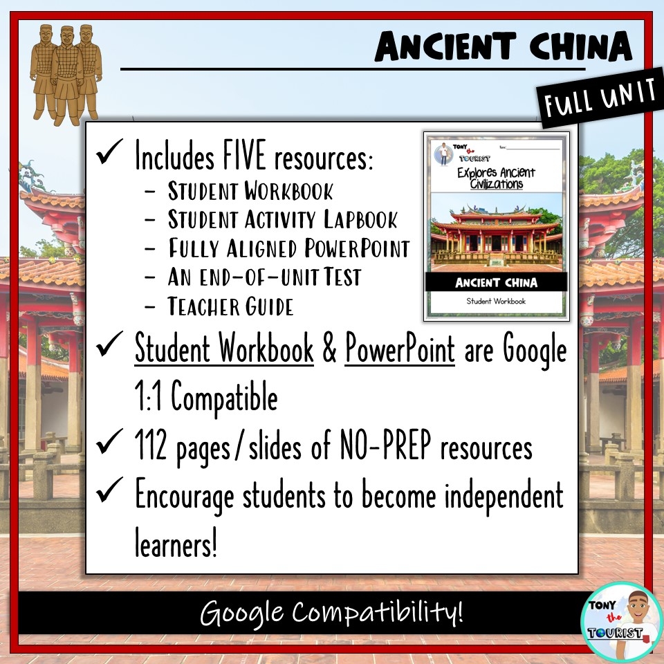 Ancient China Unit Bundle Reading Passages Activities 