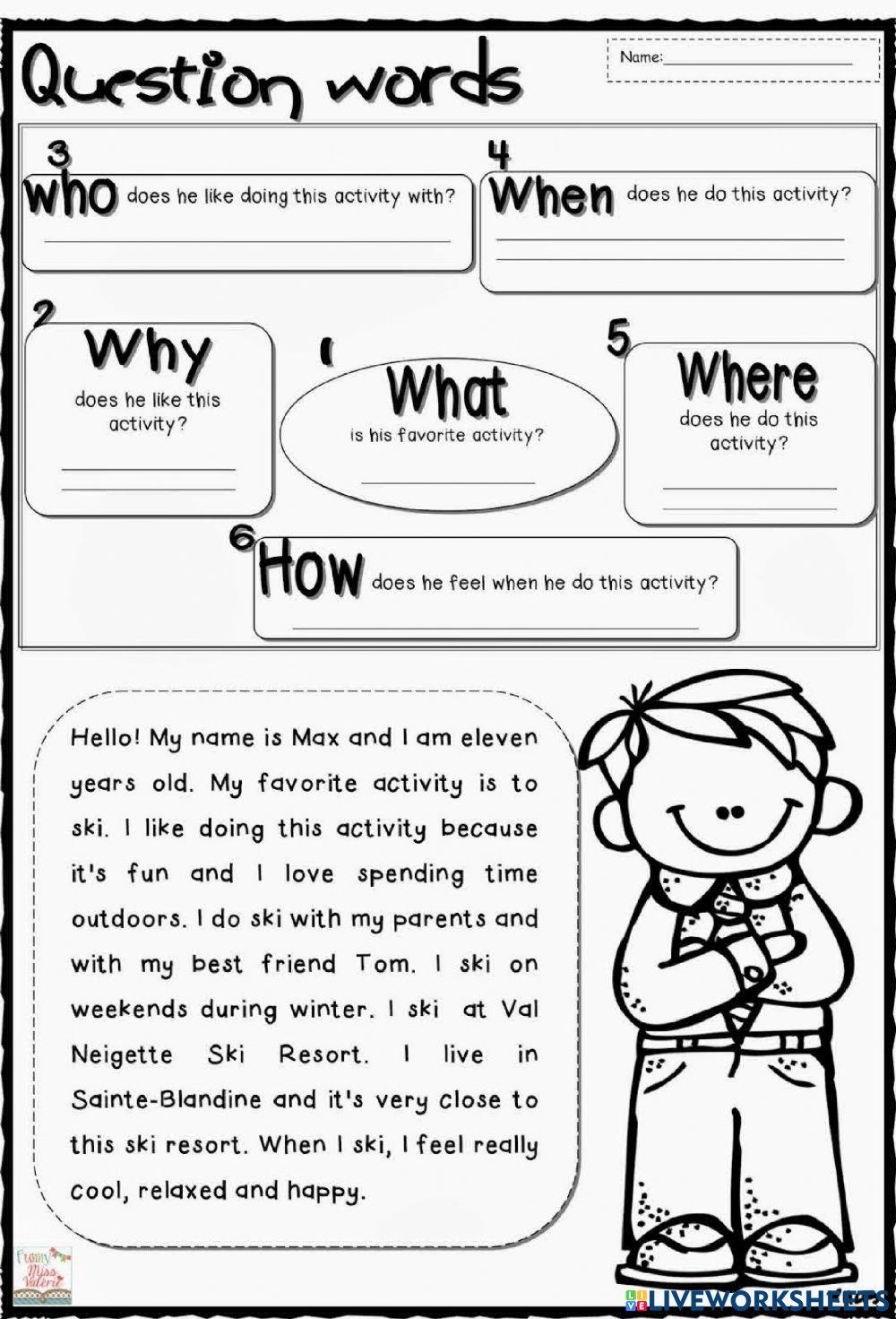 Asking Questions Reading Comprehension Strategies Online Exercise 