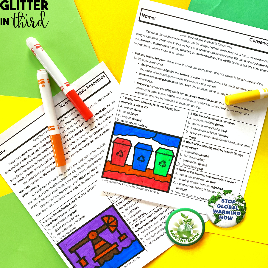 Boost Literacy With Science Reading Comprehension Worksheets Glitter In Third