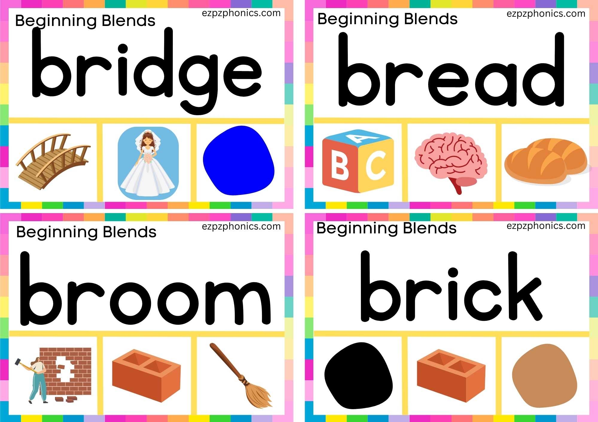 Reading Br Words Worksheets For Kindergarten