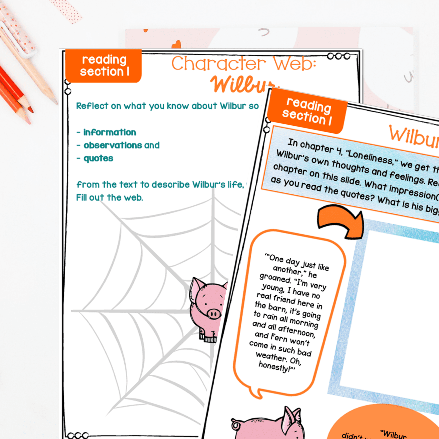 Charlotte s Web Novel Study Reading Comprehension
