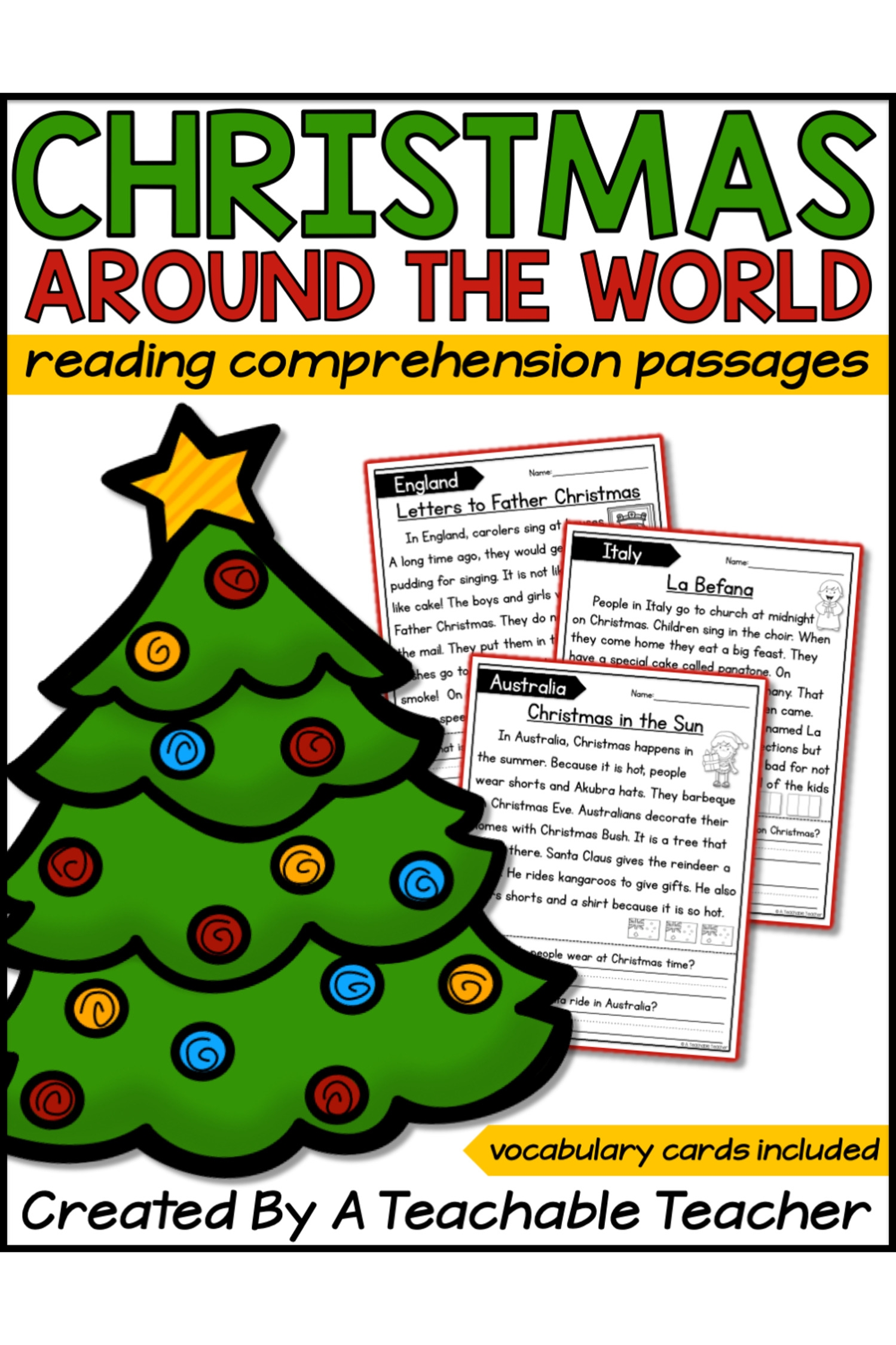 Christmas Holidays Around The World Reading Passages A Teachable 