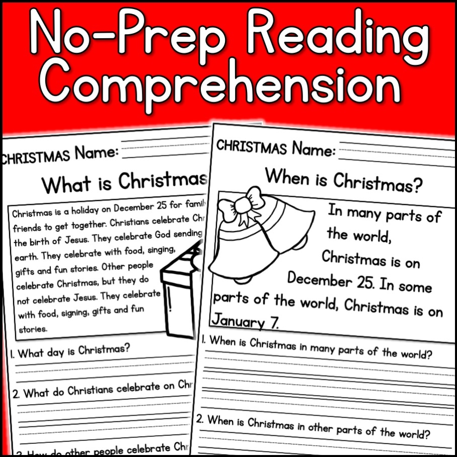 Christmas Holidays Reading Comprehension Passages K 2 Made By Teachers