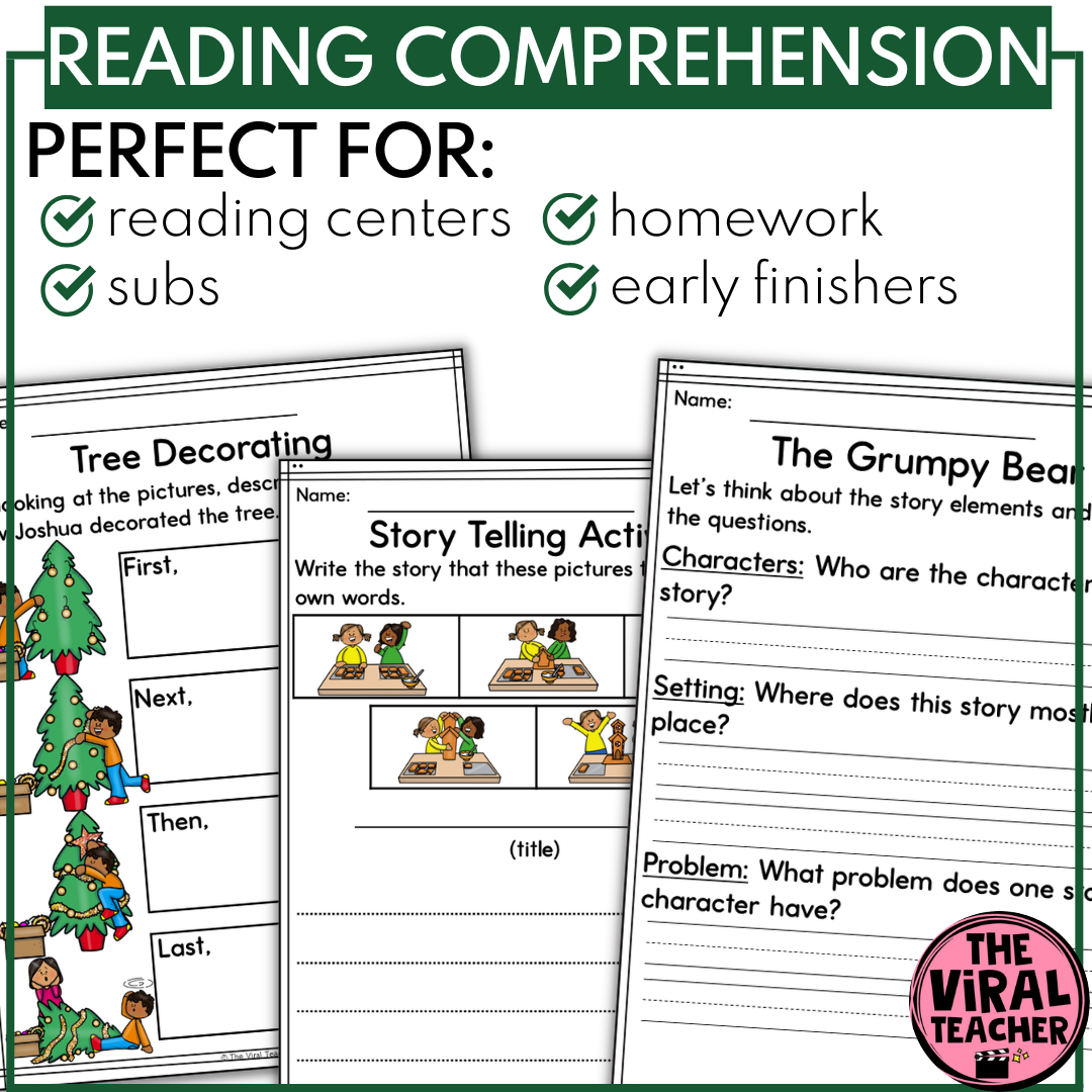 Christmas Reading Passages And Comprehension Questions With Story Elements Made By Teachers