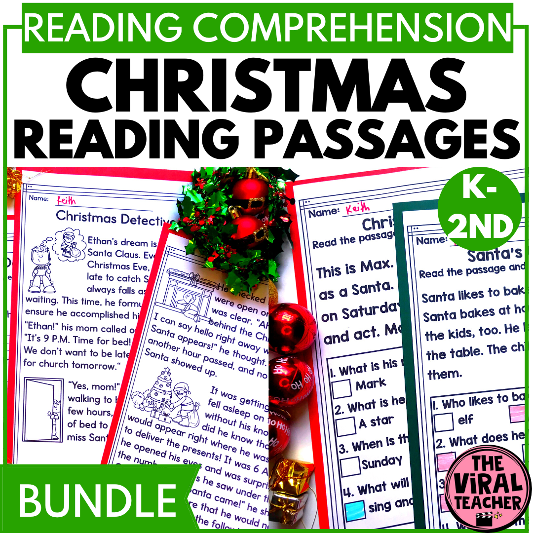 Christmas Worksheets Reading Comprehension