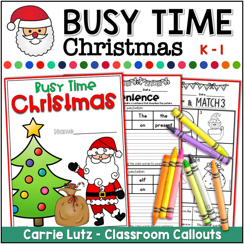 Free Kindergarten Reading Christmas Worksheets