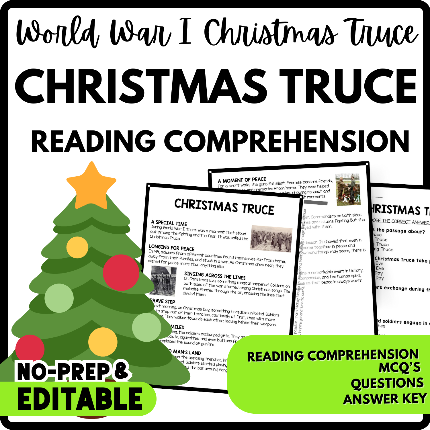 Free Christmas Reading Worksheets Printables