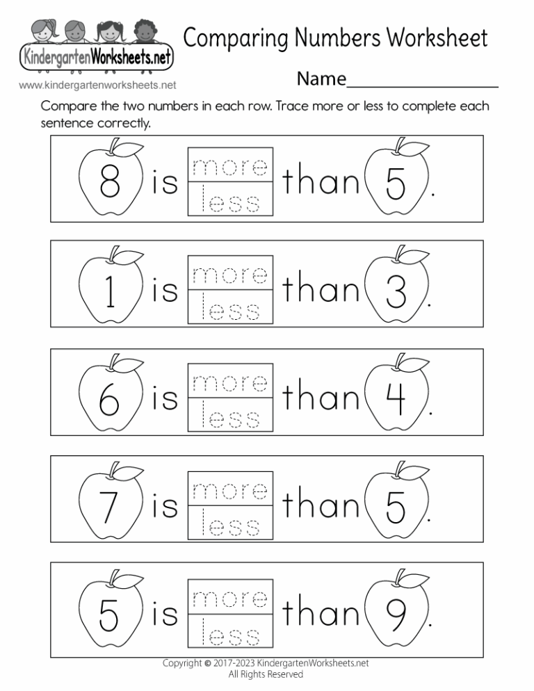 Comparing Numbers Worksheet Free Printable Digital U0026 PDF