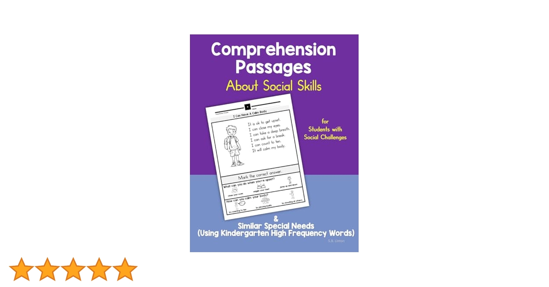 Comprehension Passages About Social Skills For Students With Social Challenges U0026 Similar Special Needs Using Kindergarten High Frequency Words 