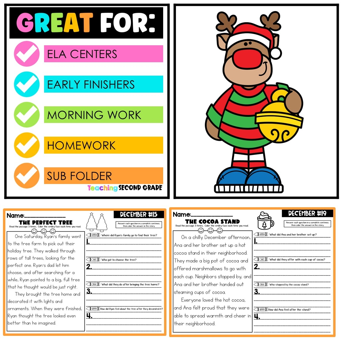 December Reading Passages For 2nd Grade With Comprehension Text Evidence