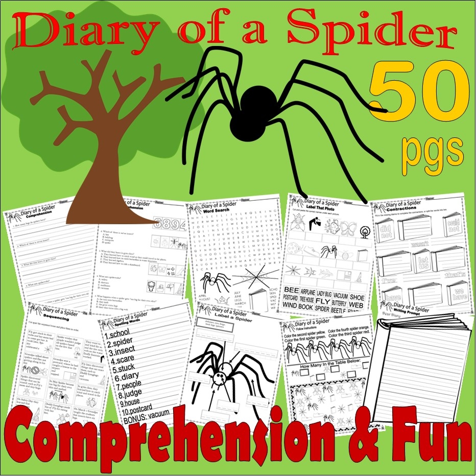 Diary Of A Spider Book Companion Reading Comprehension Made By Teachers