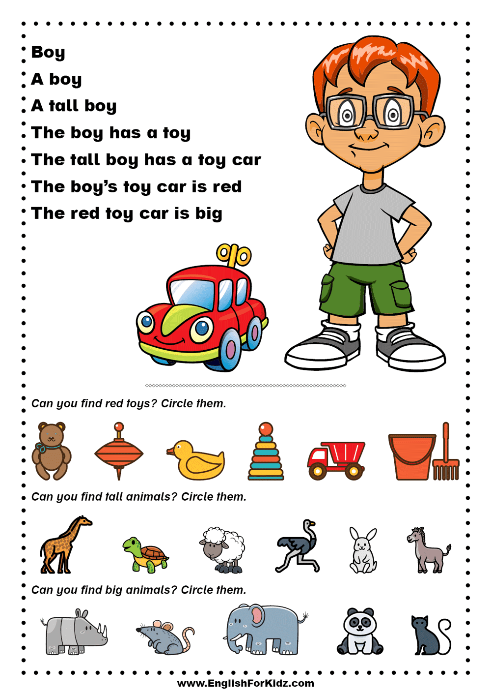 Simple Reading Comprehension Worksheets