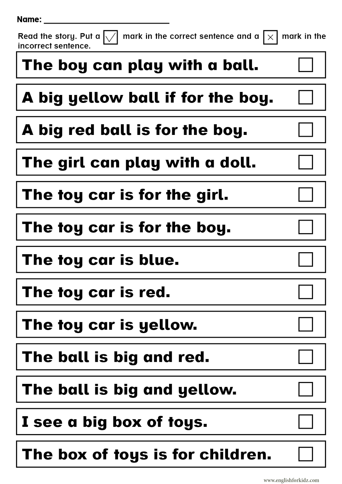 English For Kids Step By Step Sight Words Reading Passages And Worksheets Pre Primer 