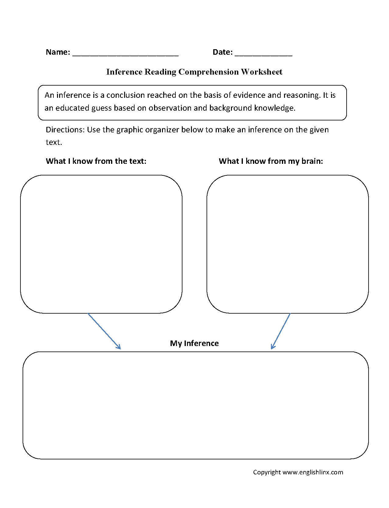 Generic Reading Comprehension Worksheets