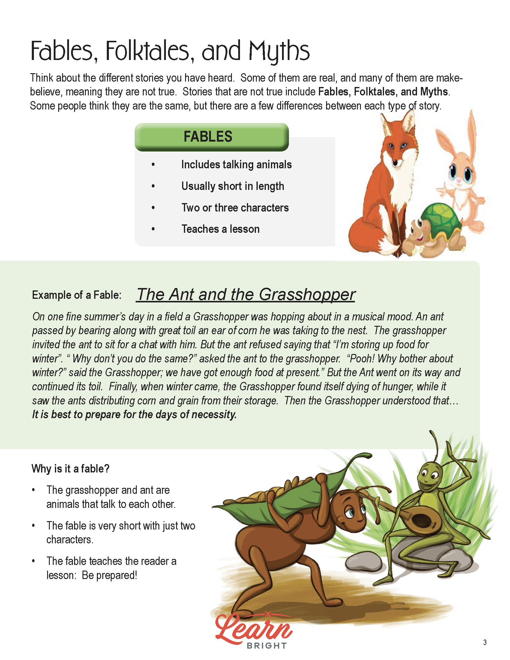 Fables Folktales And Myths Free PDF Download Learn Bright