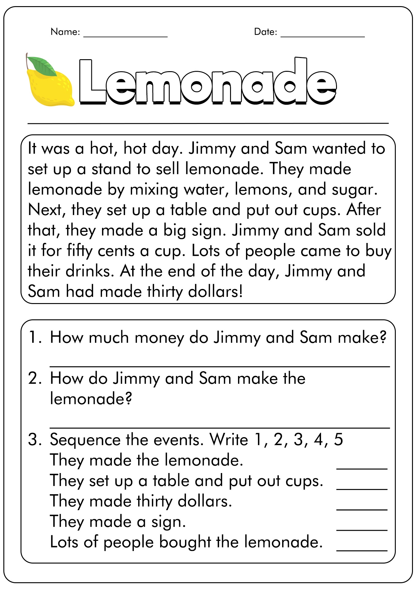 Free First Grade Reading Printables Download Free First Grade 