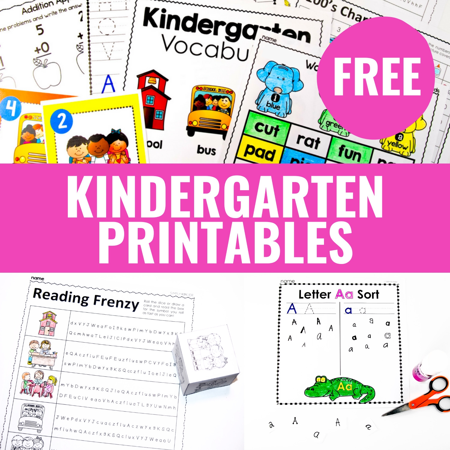 Reading Kindergarten Worksheets Free Printables