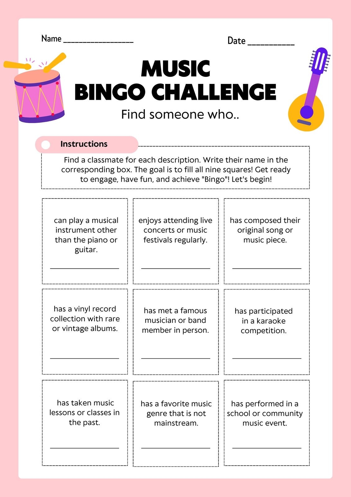 Music Reading Comprehension Worksheets Pdf