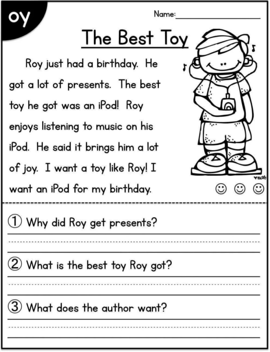 Free Printable Reading Kindergarten Worksheets