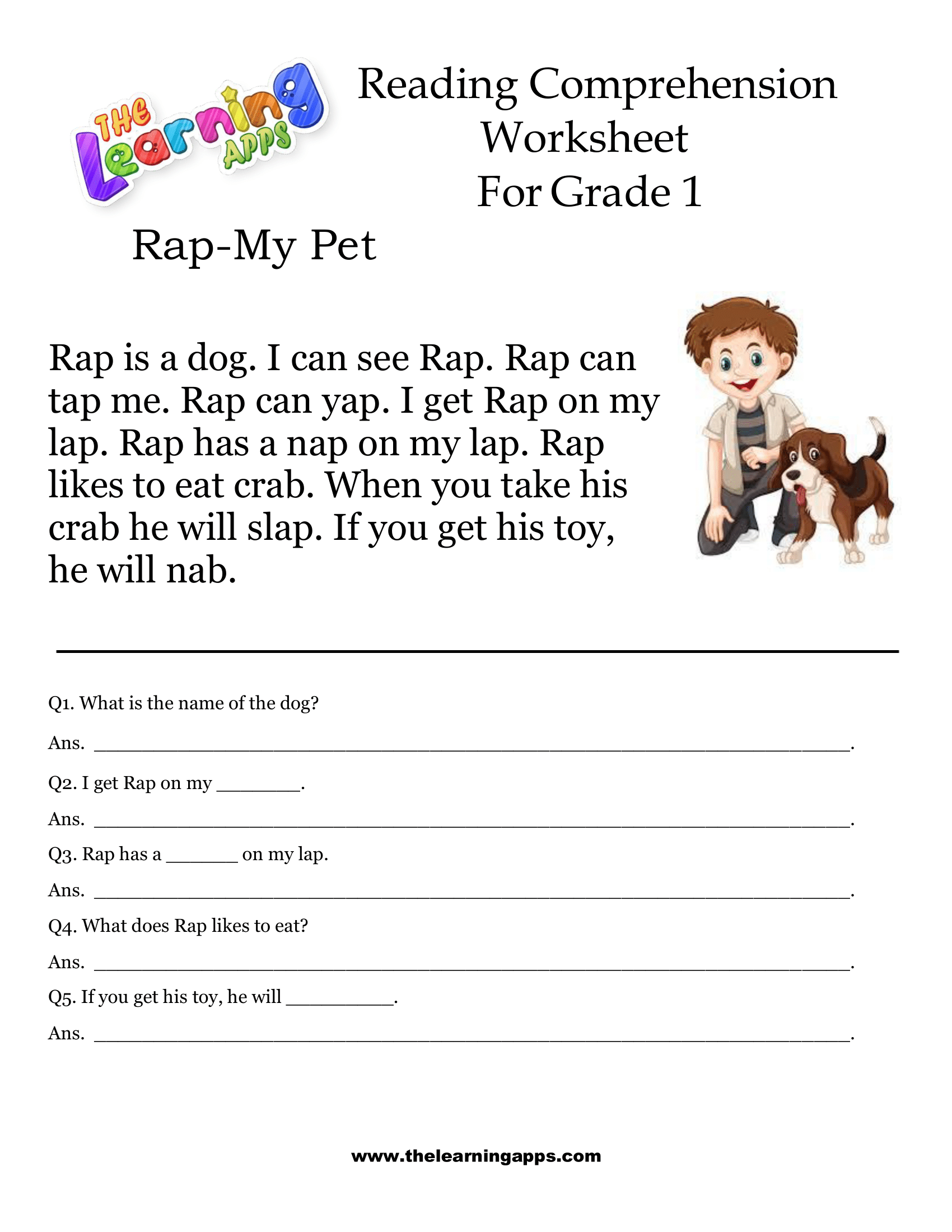 Free Reading Comprehension Worksheet Grade 1 Download Free 