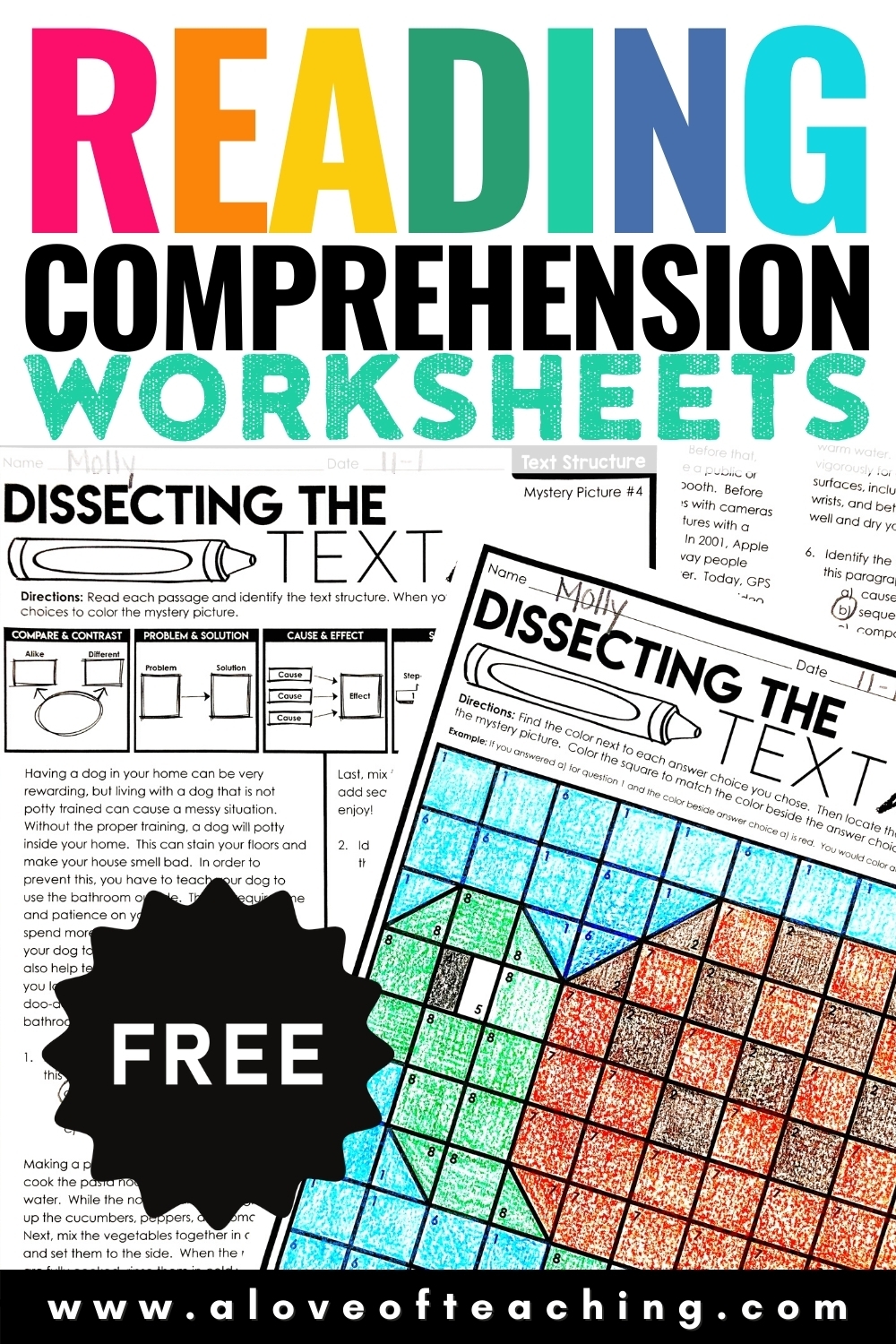 FREE Reading Comprehension Worksheets Free Homeschool Deals Worksheets Library