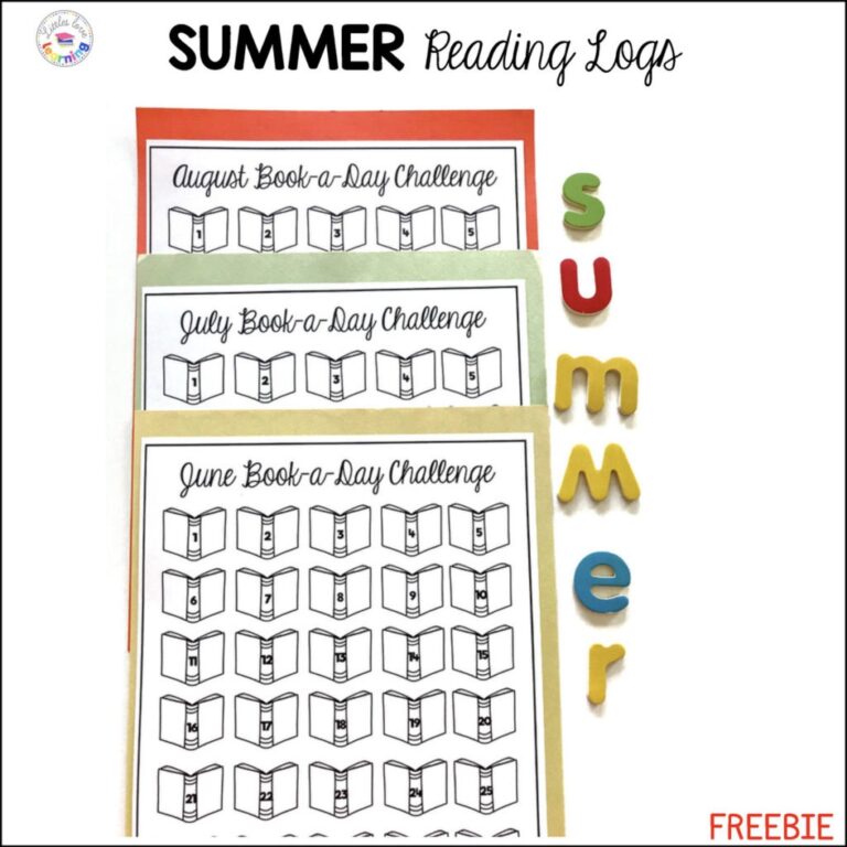 FREE Summer Reading Logs That Kids Will Actually Want To Use