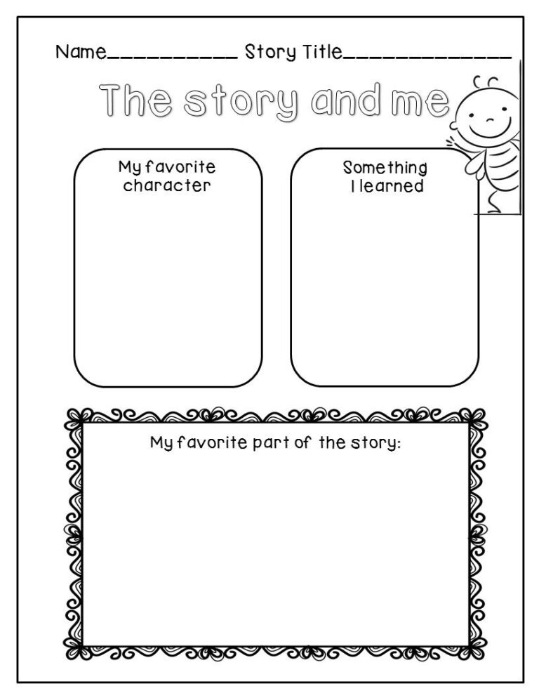 Freebie Story Elements U0026 Reading Response Page Worksheets Library