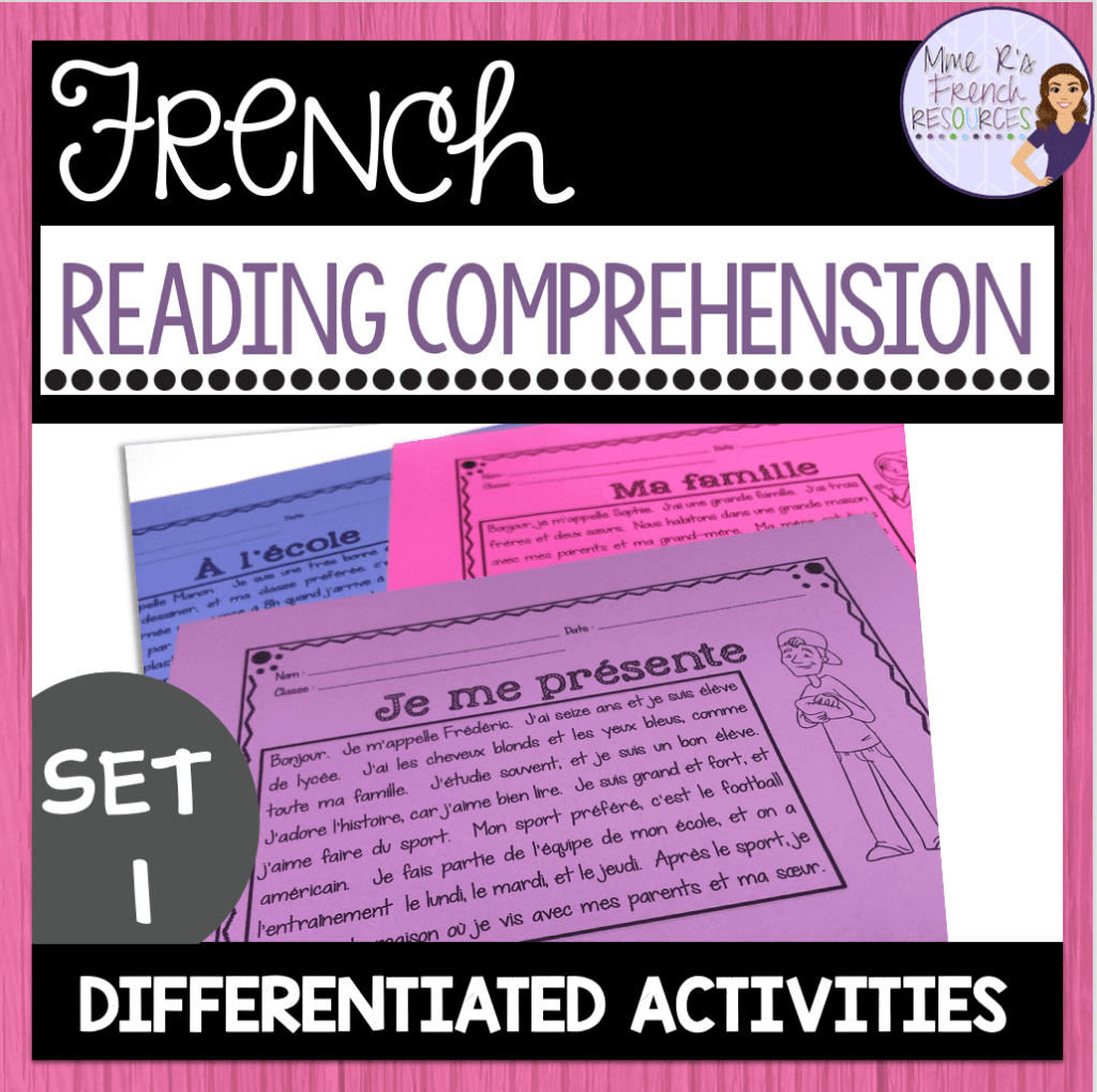 Easy French Reading Comprehension Worksheets