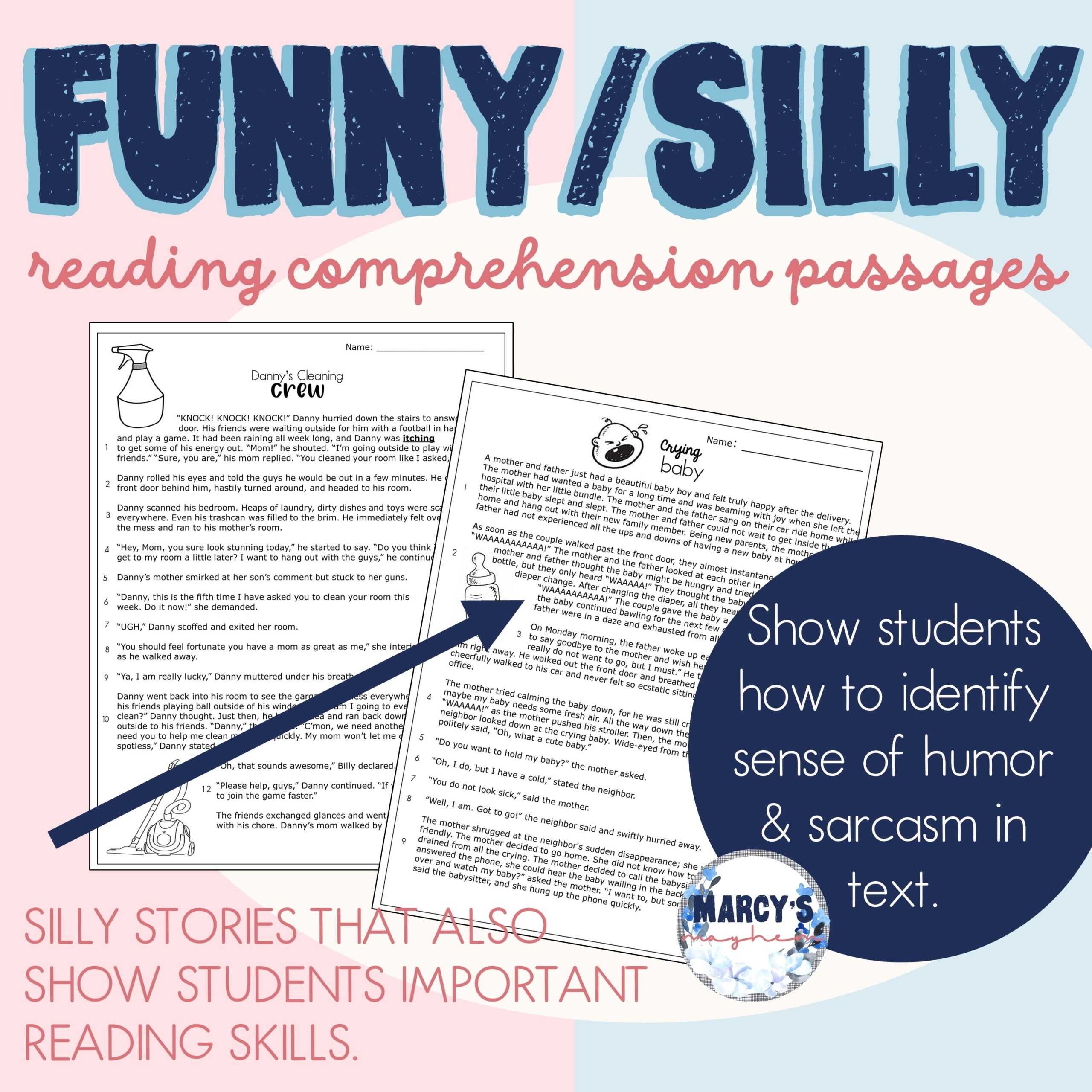 Funny Reading Comprehension 4th U0026 5th Silly Stories Oral Fluency 