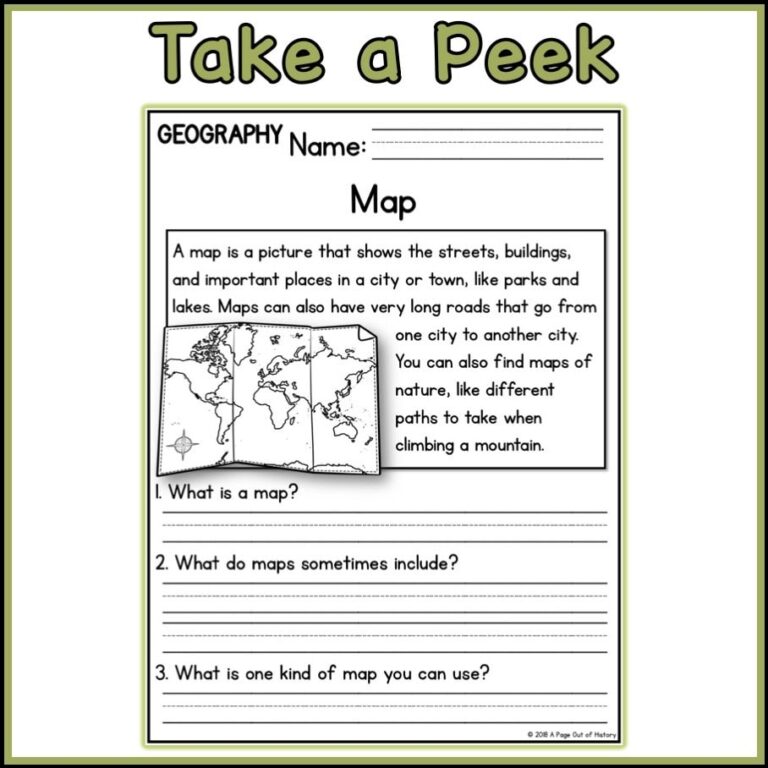 Geography Reading Comprehension Passages K 2 Homeschool Social Studies Printable Worksheets Etsy Canada
