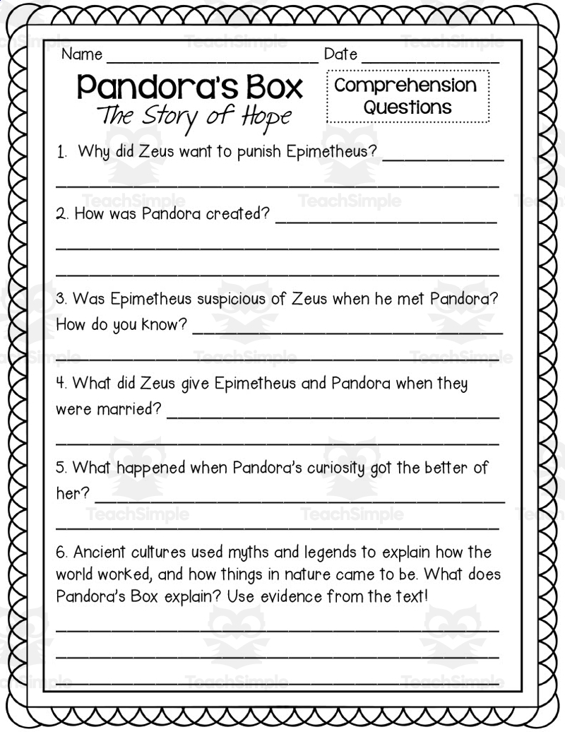 Greek Mythology Packet