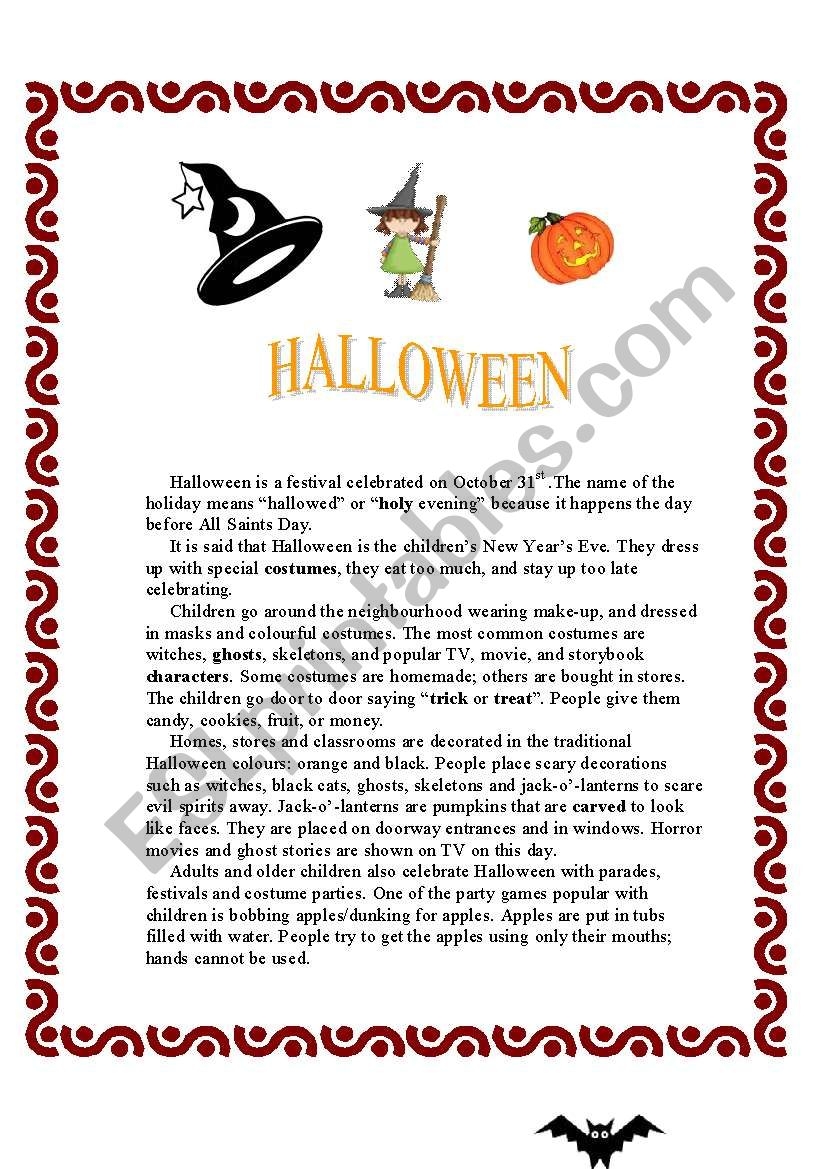 Halloween Reading Comprehension Worksheets