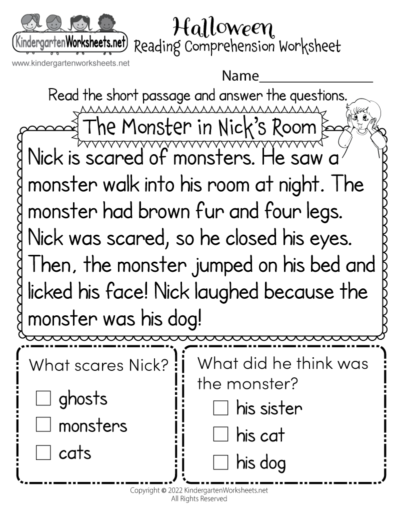 Reading Comprehension Free Worksheets