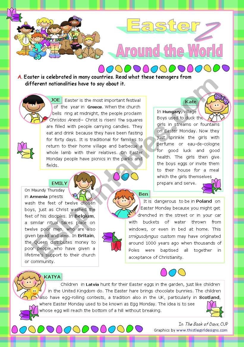 Easter Reading Comprehension Worksheets