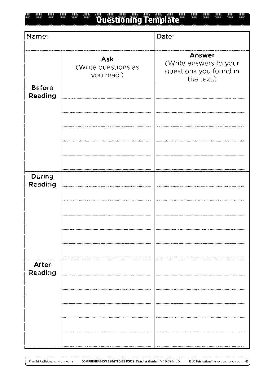 Help Children Understand Comprehension R I C Publications
