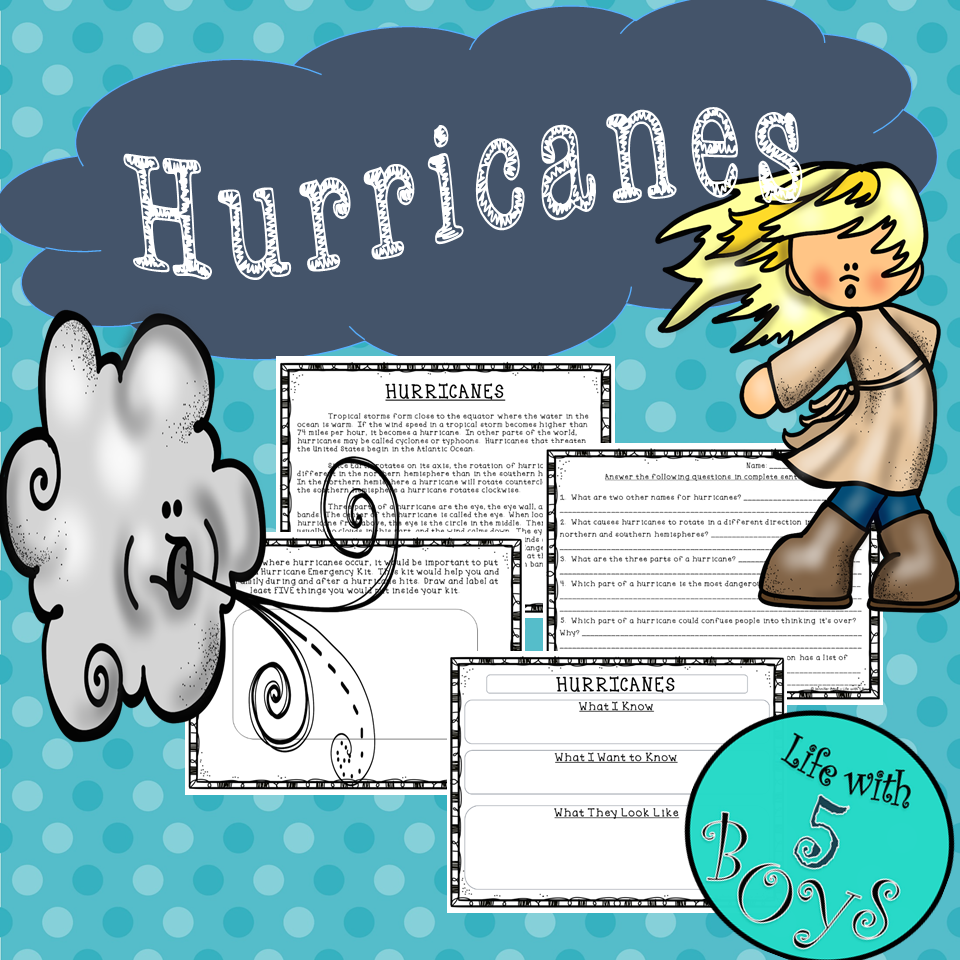 Hurricane Reading Comprehension Worksheet