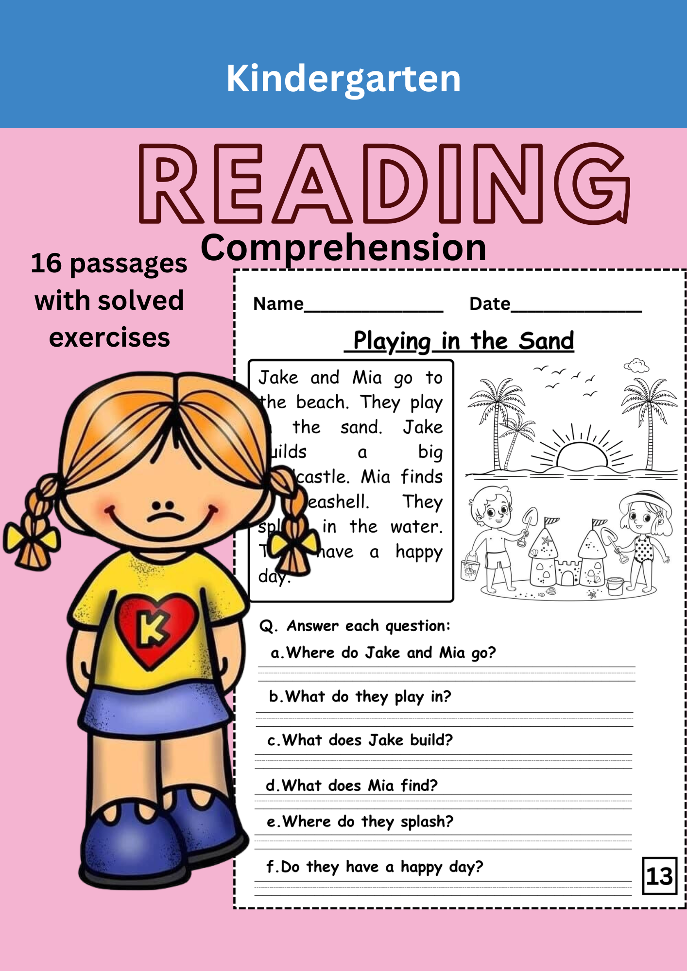 Picture Reading Comprehension Worksheets For Kindergarten