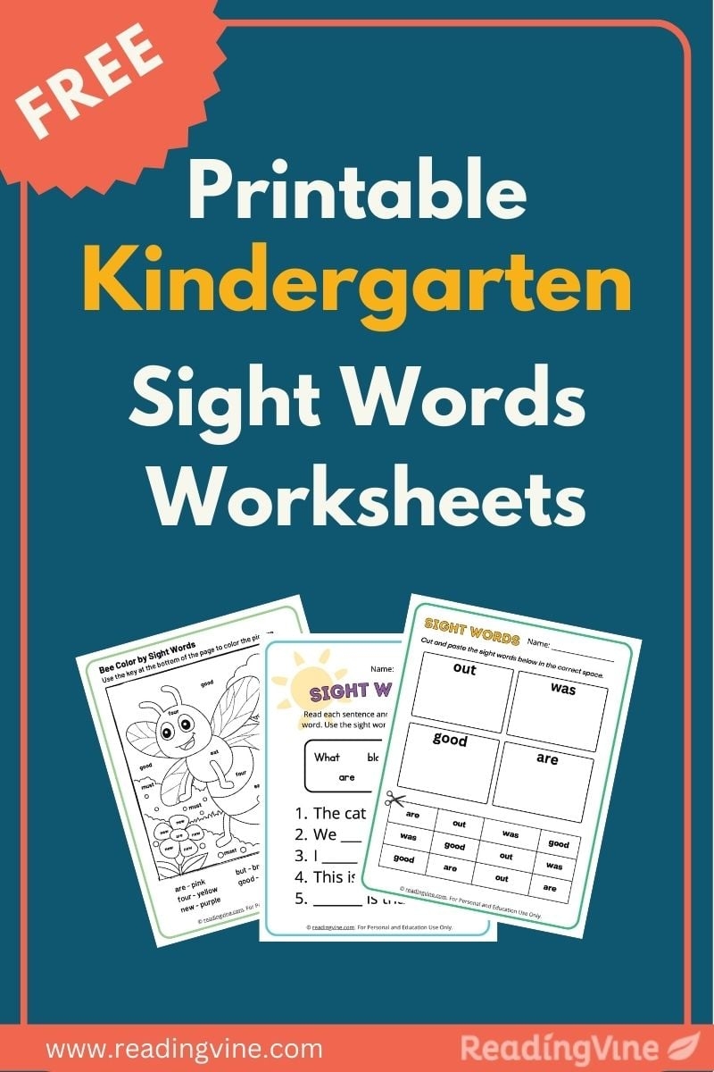 Kindergarten Sight Words Worksheets