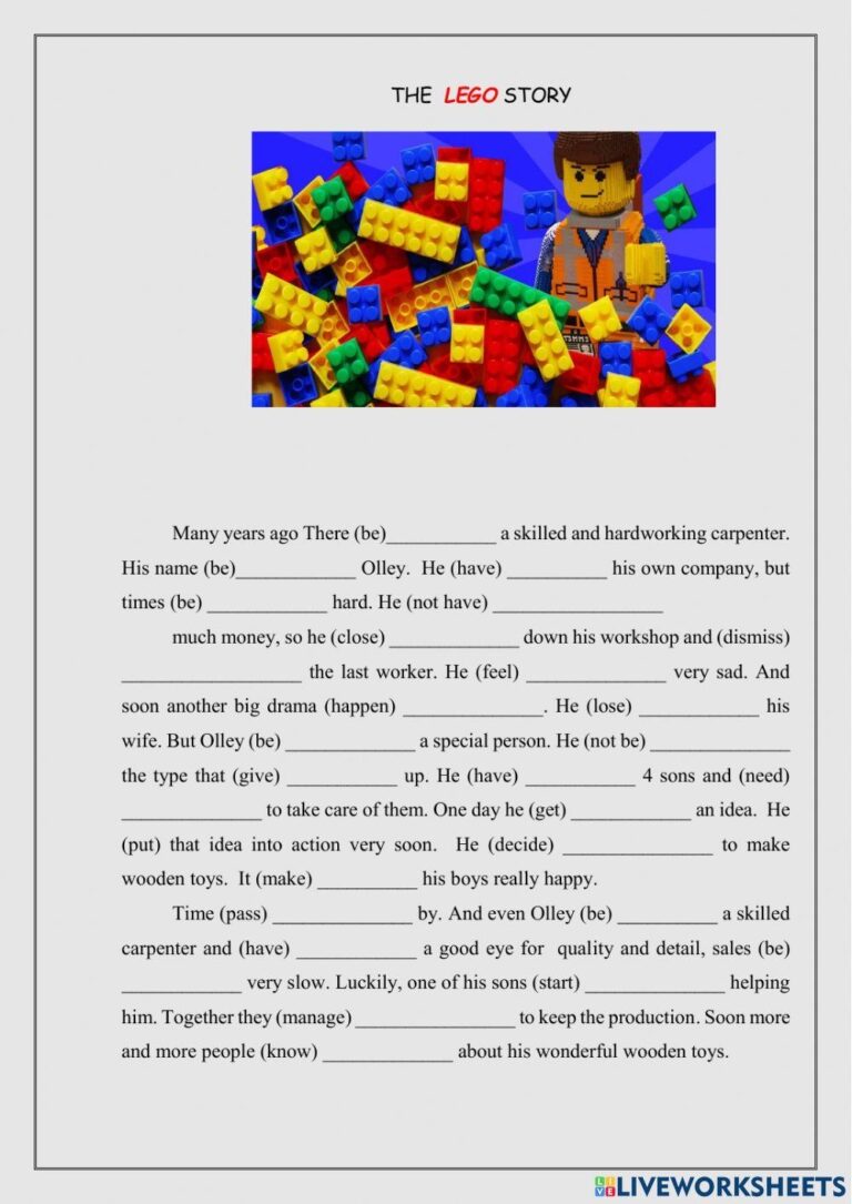 Lego Story Worksheet Live Worksheets Worksheets Library