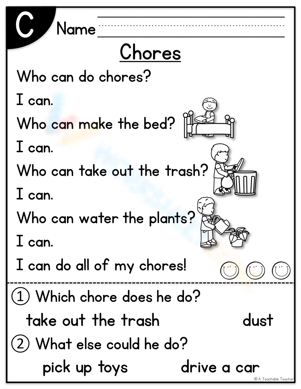 Level C Reading Comprehension Worksheets 2025