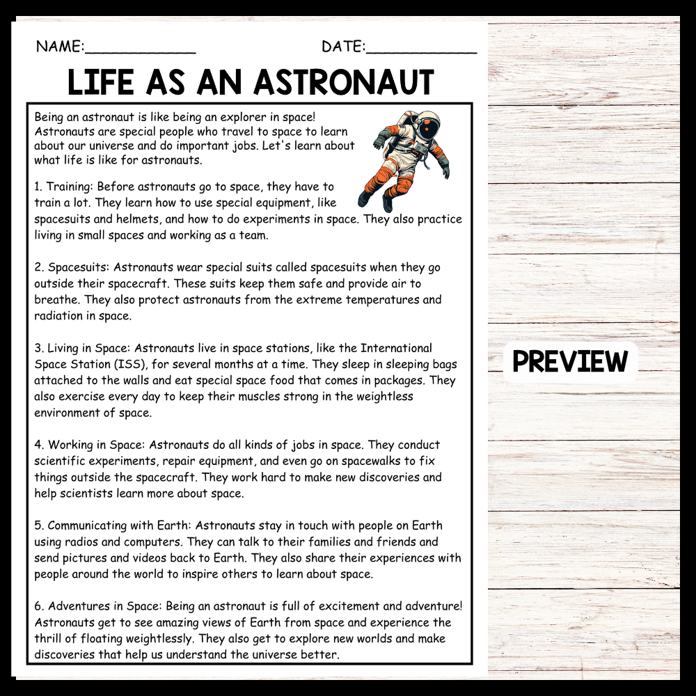 LIFE AS AN ASTRONAUT